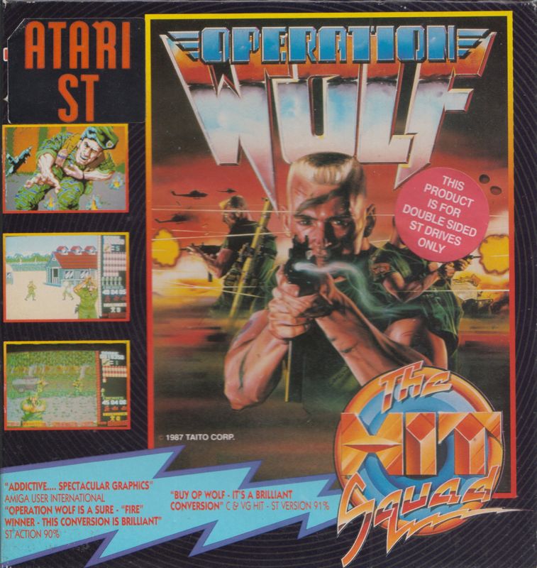 Operation Wolf box art for Atari ST